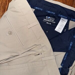 Vineyard Vines OTG On‎ The Go Pants Men's 40x30 Beige Stretch Straight